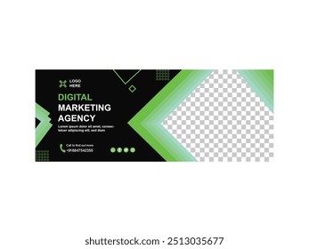 Digital marketing agency social media Facebook cover template