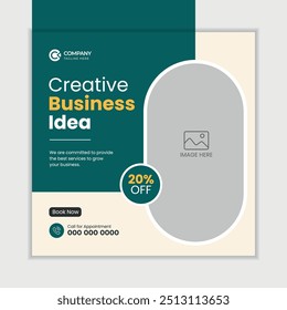 Modelo de postagem de mídia social da agência de marketing digital, promoção de negócios de marketing, conjunto de banner web vetor editável quadrado, pôster promocional de venda de desconto, banner de venda de imóveis, venda doméstica 