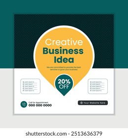 Modelo de postagem de mídia social da agência de marketing digital, promoção de negócios de marketing, conjunto de banner web vetor editável quadrado, pôster promocional de venda de desconto, banner de venda de imóveis, venda doméstica 