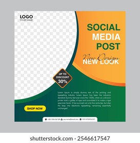 Modelo de postagem de mídia social da Agência de Marketing Digital. modelos de vetor de anúncios de mídia social oficiais totalmente editáveis, design de anúncio, postagem de mídia social corporativa e de negócios e banner da Web
