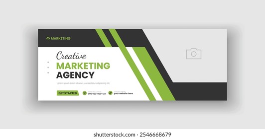 Agencia de Marketing Digital Social Media Cover Anuncio Plantilla