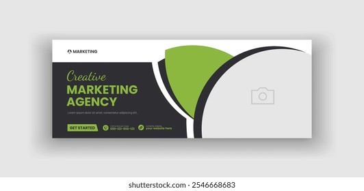 Agencia de Marketing Digital Social Media Cover Anuncio Plantilla