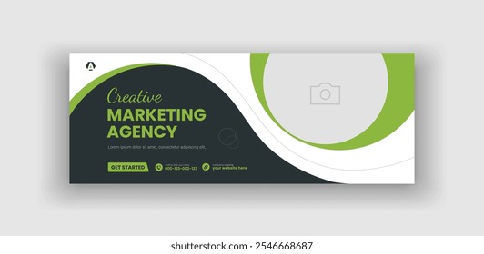 Agencia de Marketing Digital Social Media Cover Anuncio Plantilla