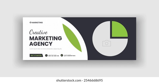 Agencia de Marketing Digital Social Media Cover Anuncio Plantilla