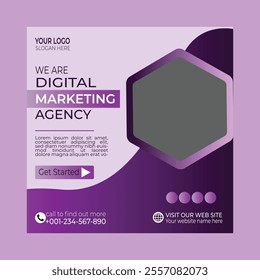 Digital marketing agency and social media post template design 