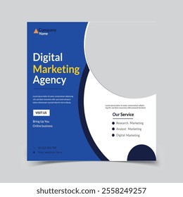 Digital marketing agency social media post template. 