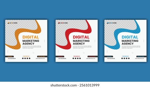 Digital marketing agency social media post banner template and Instagram ads  post vector design