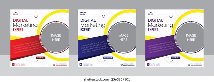digital marketing agency social media post template