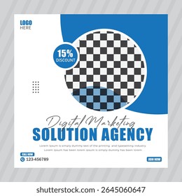 Digital Marketing agency social media post template. advertising design, digital marketing and corporate social media Instagram post