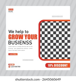 Digital Marketing agency social media post template. advertising design, digital marketing and corporate social media Instagram post