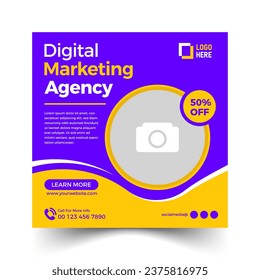 Digital Marketing Agency social post design, web adds, Banner vector.