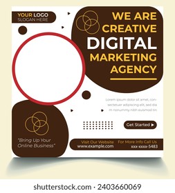 Digital marketing agency social post banner and flyer design template