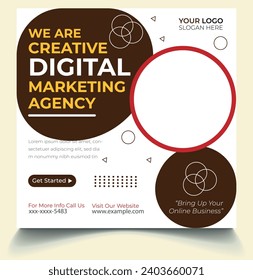 Digital marketing agency social post banner and flyer design template