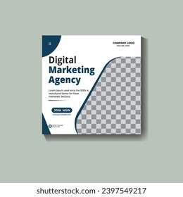 Digital marketing Agency  Square banner  design social media post template 