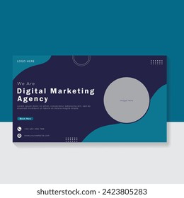 Digital marketing agency vector facebook cover banner template