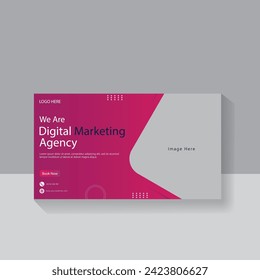 Digital marketing agency vector facebook cover banner design template