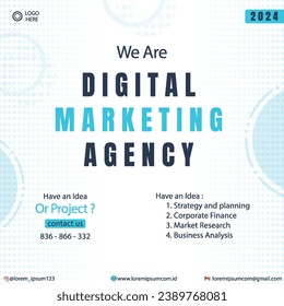 digital marketing agency vector template design