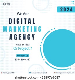 digital marketing agency vector template design
