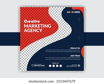 Digital Marketing agency vector template and Instagram post banner design