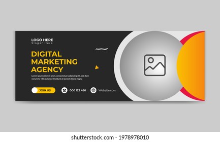 digital marketing agency web banner and cover design for social media 
