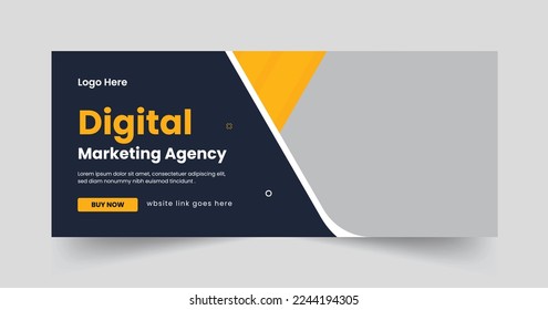 Digital marketing agency web banner or social media editable banner