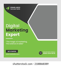 Digital Marketing Agency Webinar Or Corporate Social Media And Instagram Post Banner Template