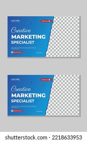 Digital Marketing Agency YouTube Thumbnail Design And Any YouTube Videos Customizable Video Thumbnail Design Video Cover Design fully Editable Thumbnail Template