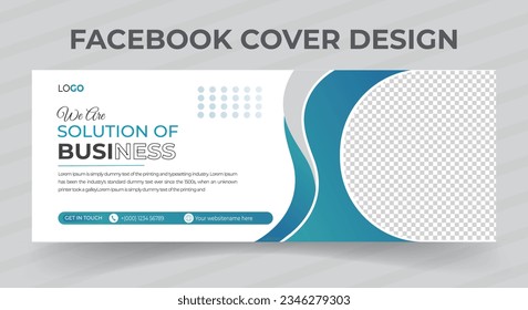 Digital marketing agncy facebook cover banner design, corporate business webinar web banner template.