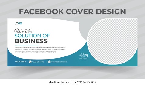 Digital marketing agncy facebook cover banner design, corporate business webinar web banner template.