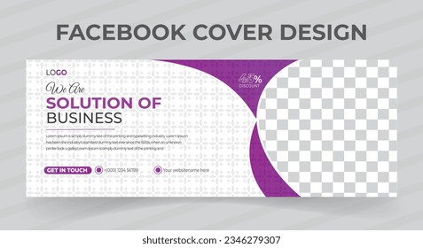 Digital marketing agncy facebook cover banner design, corporate business webinar web banner template.