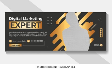 Digital marketing agncy social media cover banner design, corporate business banner template