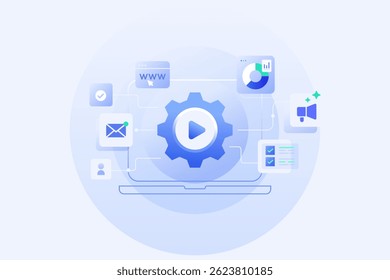 Digital Marketing Automation Workflow illustration