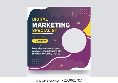 Digital marketing banner cover social media post banner design business social post template