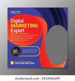 Digital marketing banner design for online business