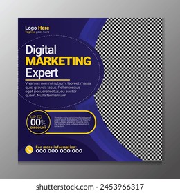 Digital marketing banner design for online business