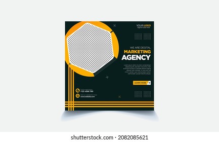 Digital marketing banner, social media post template, promotional Banner, square template, square banner design,
Creative Marketing agency