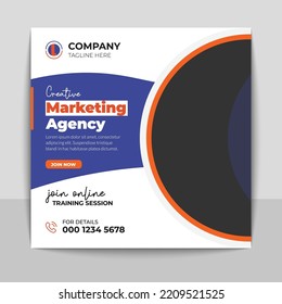 Digital marketing banner for social media post template design