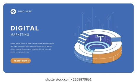 Digital Marketing Banner Vector Template 