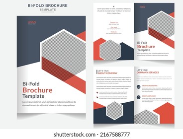 Digital Marketing Bifold Brochure Design or Annual Report and Company Profile design Brochure Layout design print Ready vector layout

