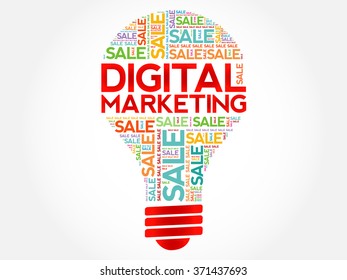 Digitales Marketing - Wolke, Hintergrund für Geschäftskonzepte