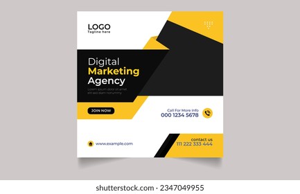 Digital marketing Busienss and corporate flyer and poster instagram post or social media banner template