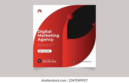 Digital marketing Busienss and corporate flyer and poster instagram post or social media banner template