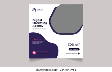 Digital marketing Busienss and corporate flyer and poster instagram post or social media banner template