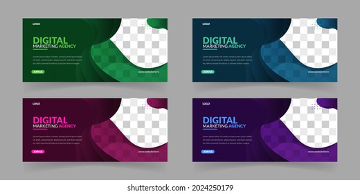 Digital marketing business agency corporate banner design. Facebook cover. Flash sale social media ad design. Abstract banner design for ads, banner social media, banner fashion sale background. flyer