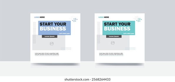 Digital marketing business agency corporate social media post banner template