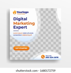 Digital marketing business banner social media advertising template vector eps