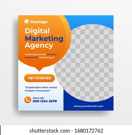 Digital marketing business banner social media advertising template vector eps