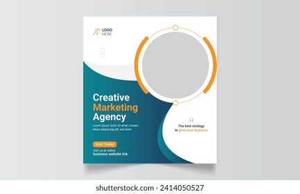 Digital marketing business banner for social media post template
