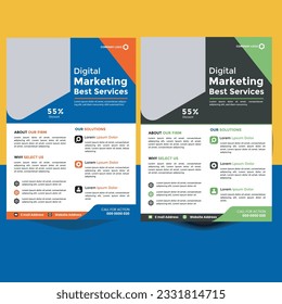 Digital marketing Business company modern template best services Flyer