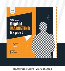 Digital marketing business conference social media post design